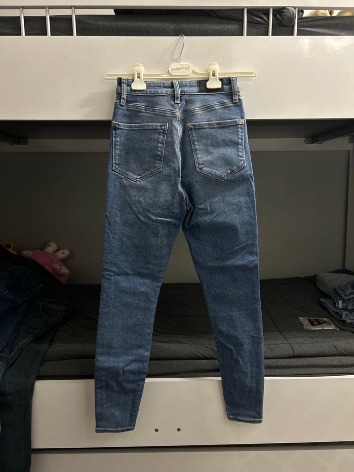 Kadın Mavi Dar Kesim Denim Jean - Görsel 3