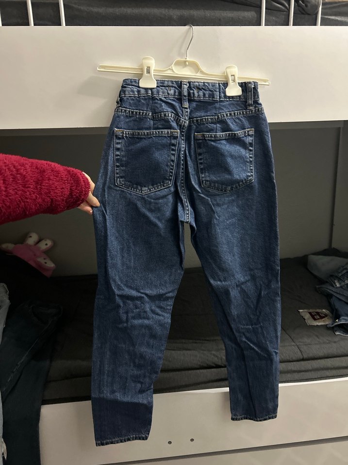 Kadın Mavi Kot Pantolon - Görsel 4