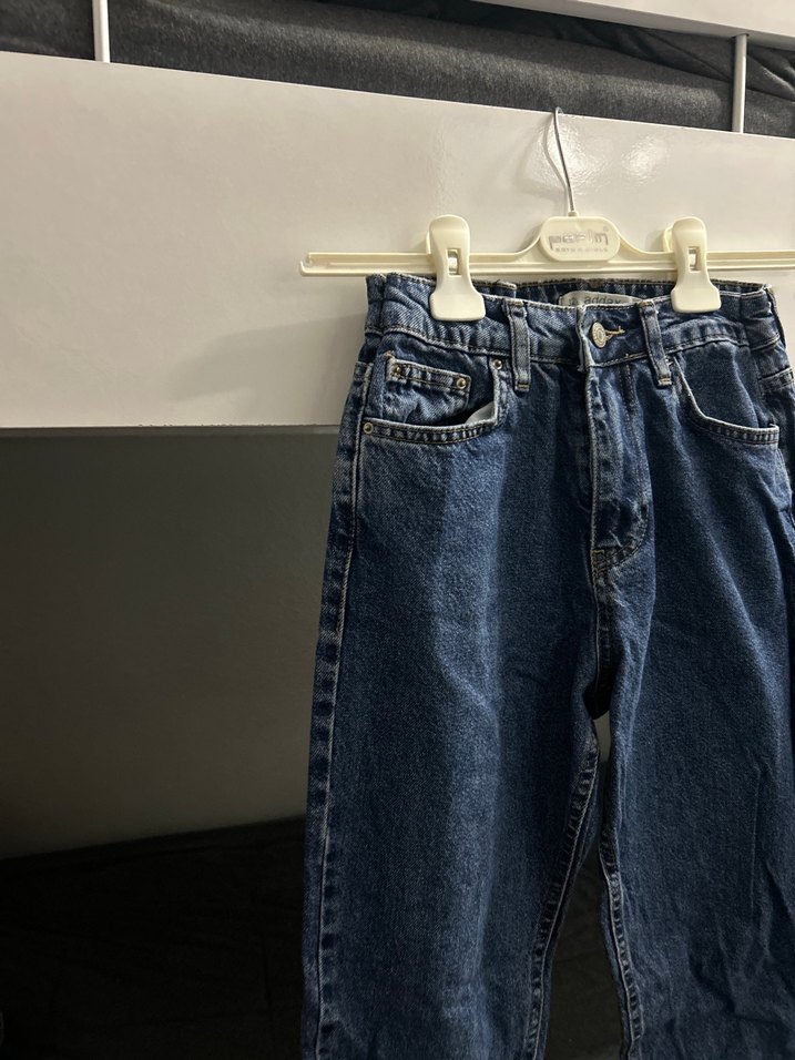 Kadın Mavi Kot Pantolon - Görsel 3