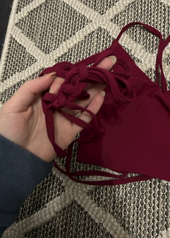 Bordo Kadın Bralet Atlet - Görsel 3