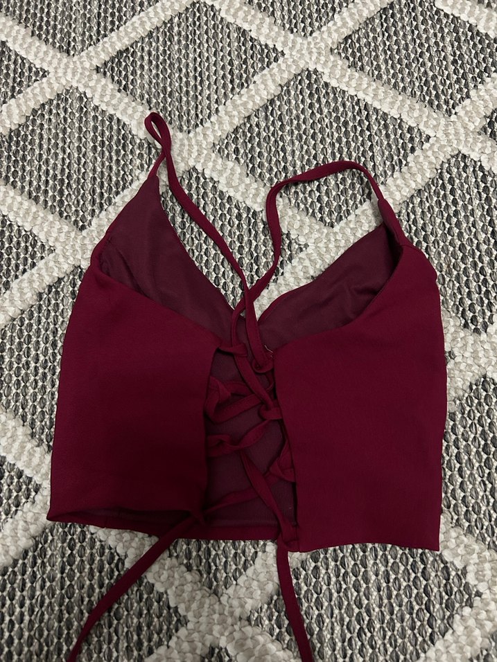 Bordo Kadın Bralet Atlet - Görsel 2