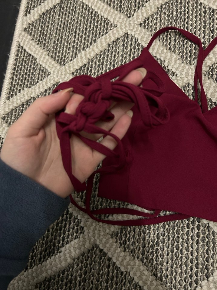 Bordo Kadın Bralet Atlet - Görsel 3