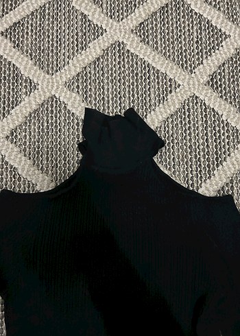 Zara Kadın Siyah Triko Boğazlı Kazak - Görsel 3
