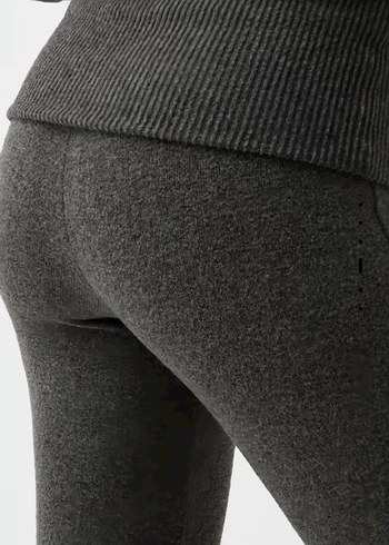 Bershka Gri Kadın İspanyol Paça Pantolon - Görsel 2