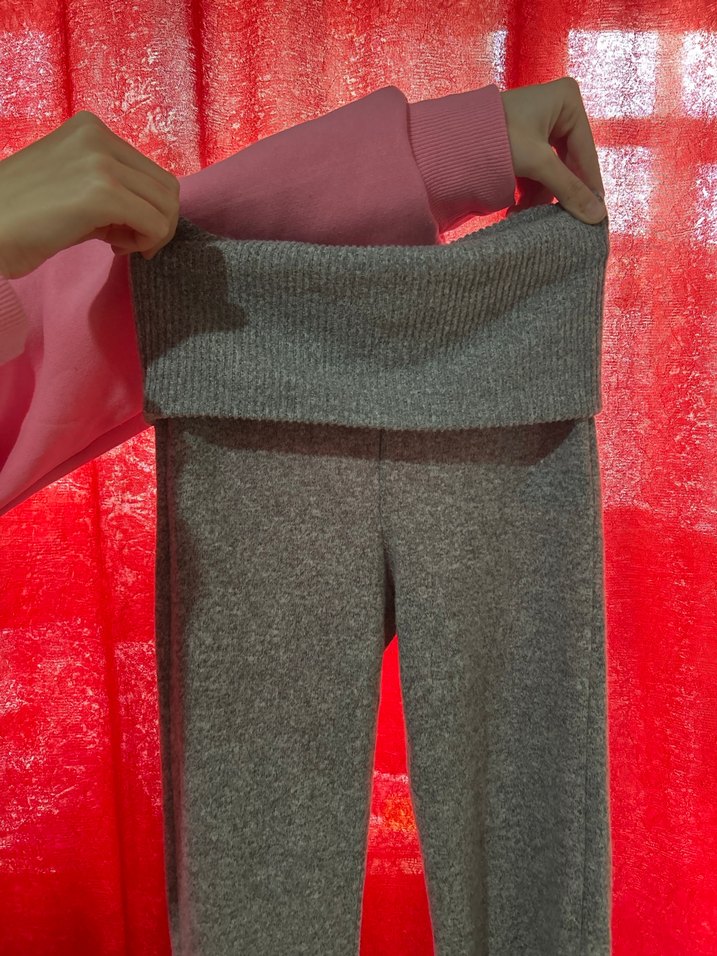 Bershka Gri Kadın İspanyol Paça Pantolon - Görsel 4