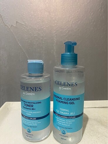 celenes yüz yıkama jeli ve toniği