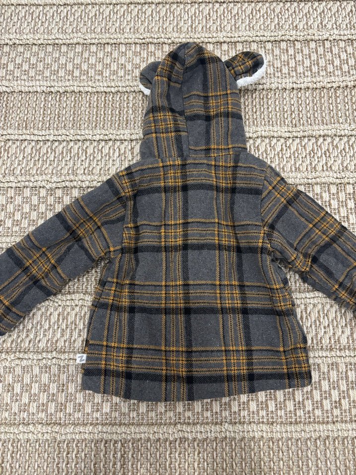 Kapüşonlu Ekose Desenli Erkek Çocuk Kaban - Görsel 3