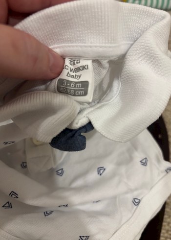 Düğmeli Beyaz Bebek Body - Görsel 2