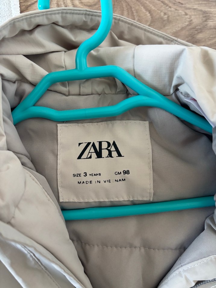 Bej Erkek Çocuk Fermuarlı Yağmurluk - Görsel 3