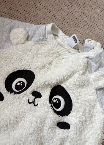 Gri Uzun Kollu Erkek Bebek Tulum - Görsel 4