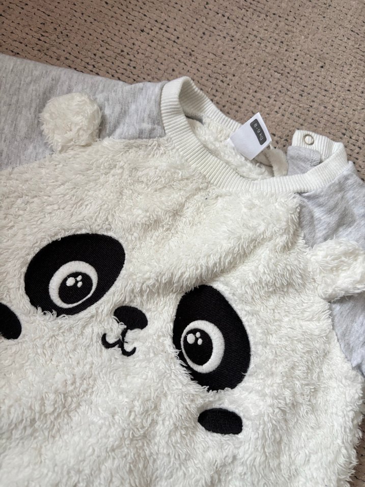 Gri Uzun Kollu Erkek Bebek Tulum - Görsel 4