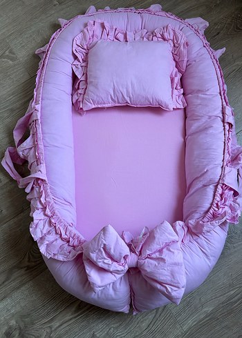 Pembe Bebek Yatağı ve Yastık Seti - Görsel 3