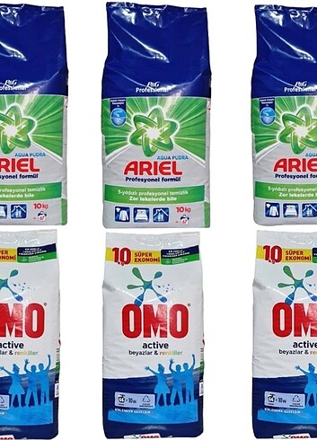 Diğer ARİEL MATİK & OMO MATİK RENKLİLER & BEYAZLAR 6×10 ( 60 KG )