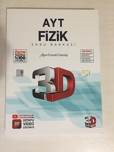 3D YAYINLARI AYT FİZİK SORU BANKASI