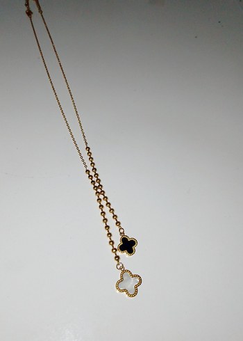 Altın Renkli Zincir Detaylı Midi Kolye - Görsel 2