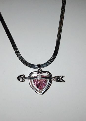 Pembe Zincirli Gotik Kolye - Görsel 6