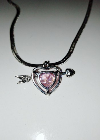 Pembe Zincirli Gotik Kolye - Görsel 4