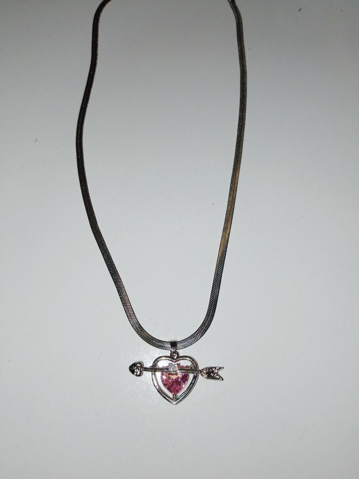 Pembe Zincirli Gotik Kolye - Görsel 5