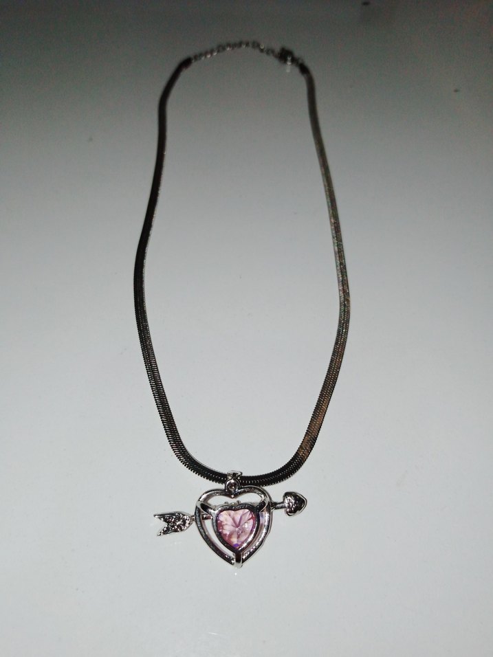 Pembe Zincirli Gotik Kolye - Görsel 2