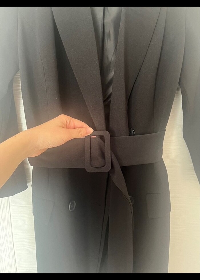 MANGO KEMERLİ BLAZER ELBİSE - Görsel 3