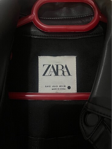 Zara ZARA KEMERLİ OVERSİZE DERİ CEKET
