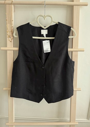 Düğmeli Siyah H&M Kadın Yelek