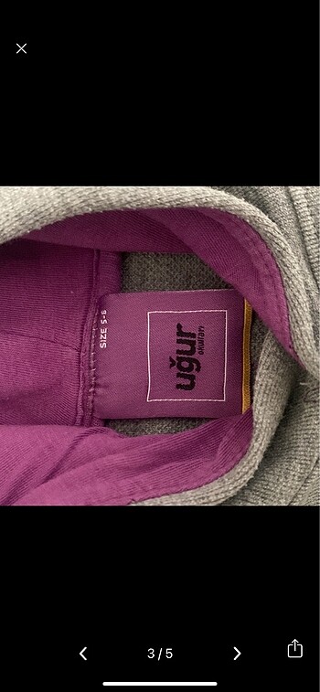 6 Yaş Beden Uğur okul sweetshirt