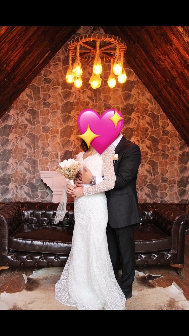 Beyaz Uzun Denizkızı abiye - Görsel 3