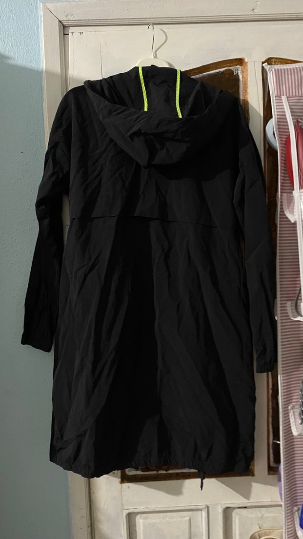 Fermuarlı Siyah Midi  Mont - Görsel 4