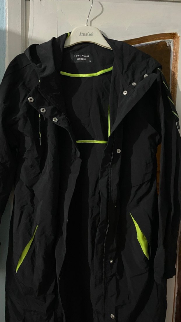 Fermuarlı Siyah Midi  Mont - Görsel 3