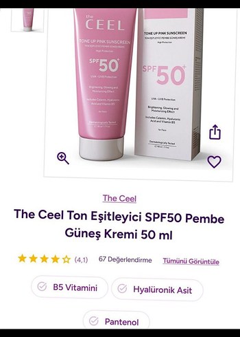 The Ceel Pembe Güneş Kremi - Görsel 3