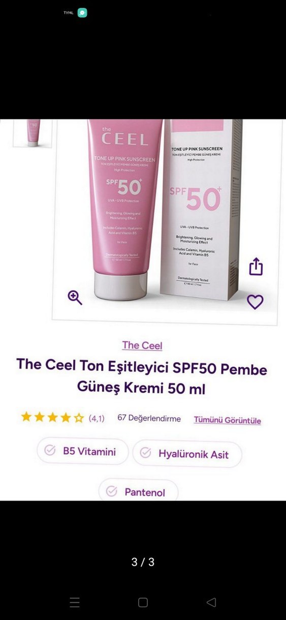 The Ceel Pembe Güneş Kremi - Görsel 3