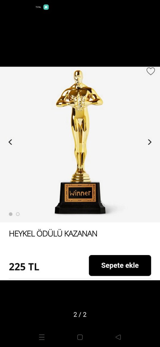 Altın Renkli kazanan winner Heykel Ödülü - Görsel 2