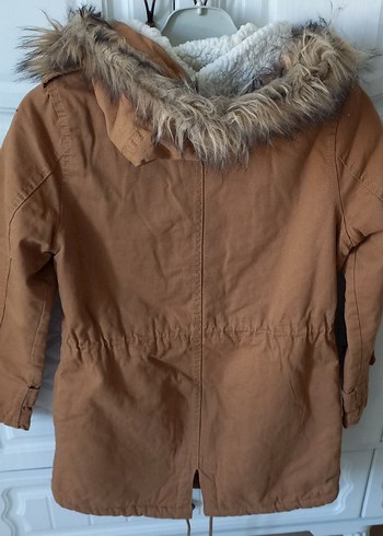 Kürklü Bej Kadın Mont - Görsel 2