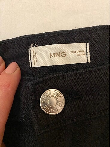 s Beden siyah Renk Mango jean kargo pantolon