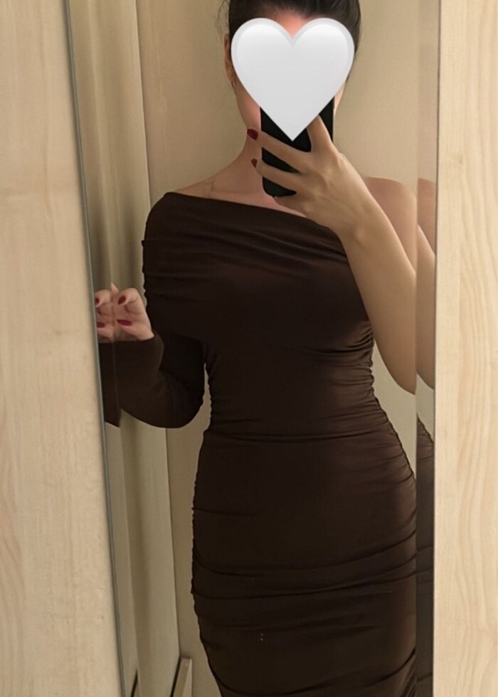 EYYO TEK KOL MİDİ ELBİSE - Görsel 2