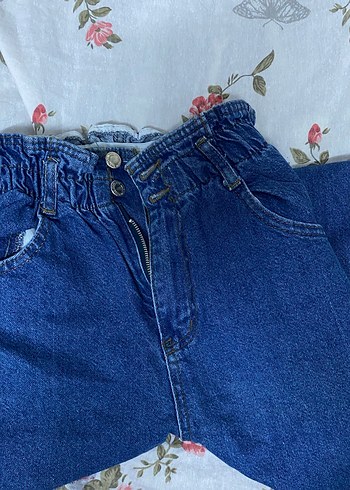diğer Beden Kadın Mavi Salaş Midi Kot Pantolon