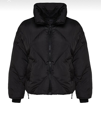 xl Beden siyah Renk Şişme oversize mont