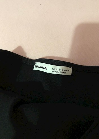 s Beden Bershka Siyah Straplez Mini Elbise