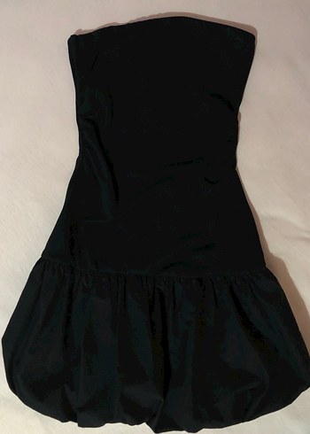 s Beden siyah Renk Bershka Siyah Straplez Mini Elbise