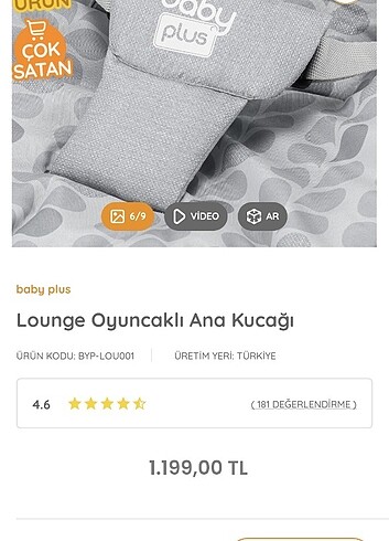 Beden Lounge oyuncaklı anakucağı