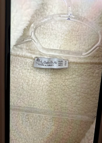 Beyaz Kürklü Kadın Midi Ceket - Görsel 2