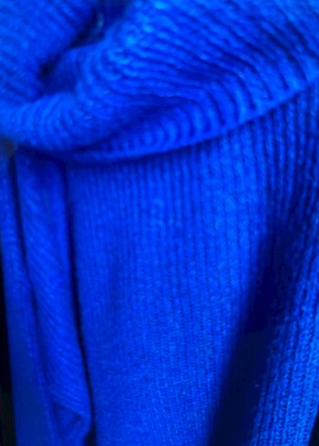 Mavi Balıkçı Yaka Kadın Triko Kazak - Görsel 2