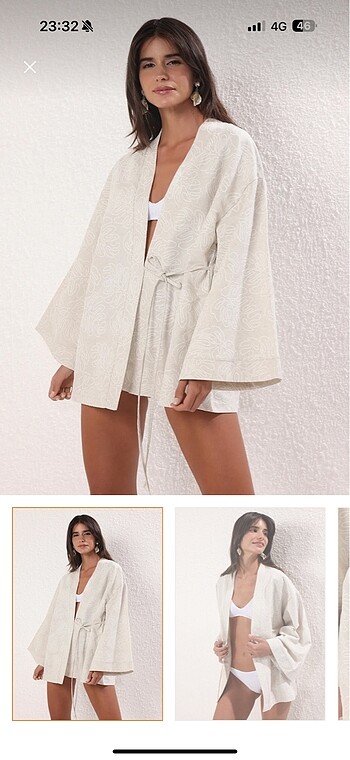 Keten kimono kaftan