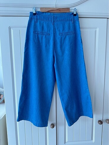 m Beden Denim yüksek bel yazlık pantolon