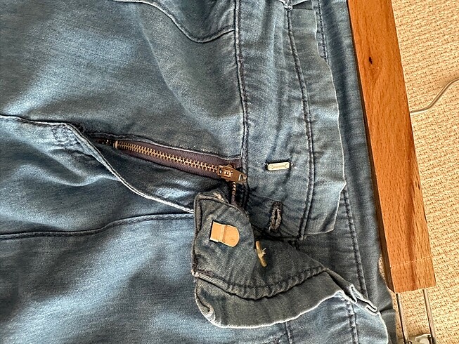 m Beden mavi Renk Denim yüksek bel yazlık pantolon