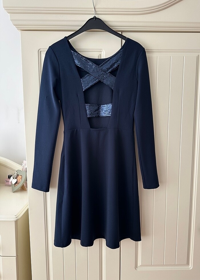 Modagram sırt dekolteli elbise - Görsel 3