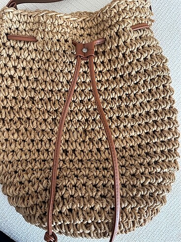 Zara Kağıt ipten heybe model çanta