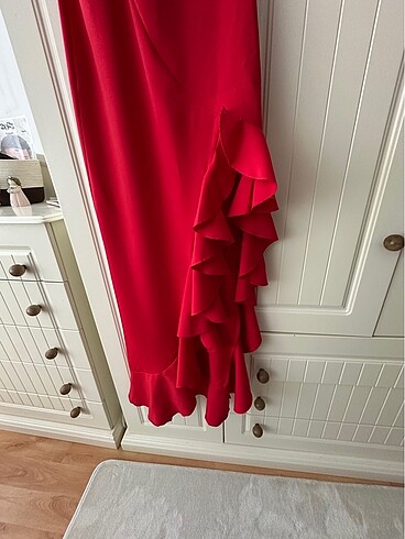 Kırmızı abiye mezuniyet elbisesi - Görsel 5