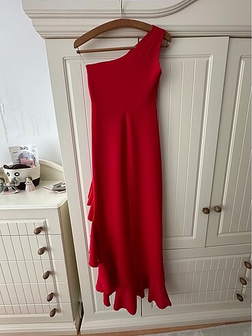 Kırmızı abiye mezuniyet elbisesi - Görsel 7